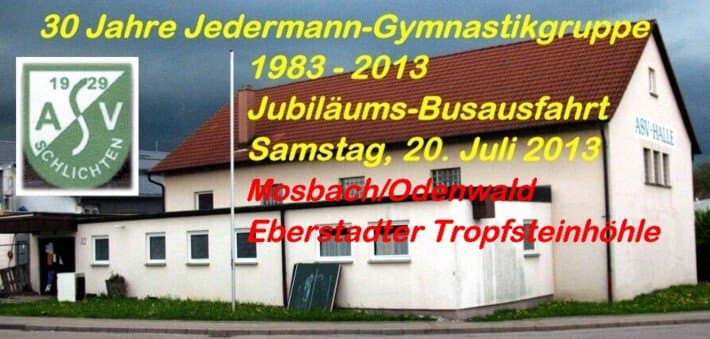 Jubiläumsausflug der Jedermann-Gymnastikgruppe