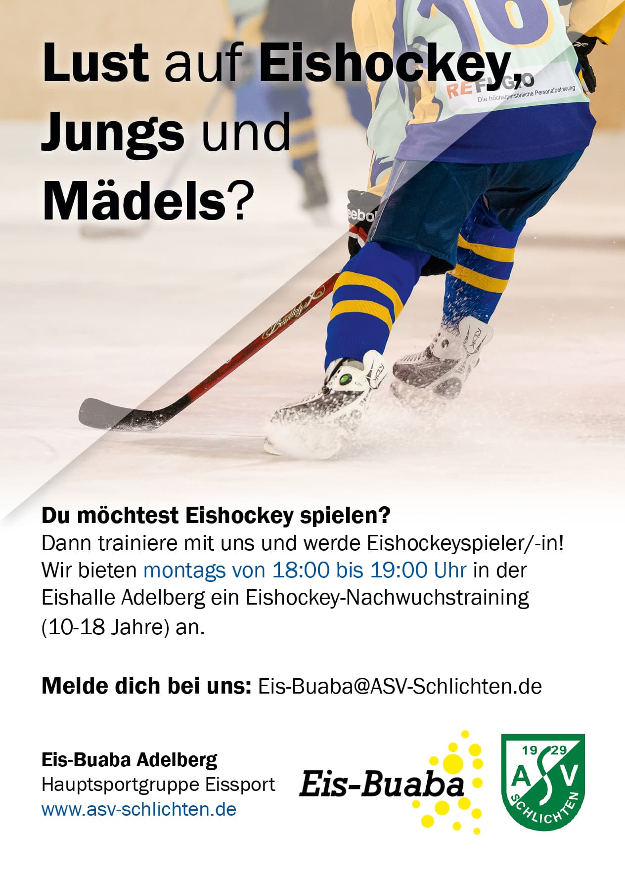 Eishockey-Nachwuchs gesucht