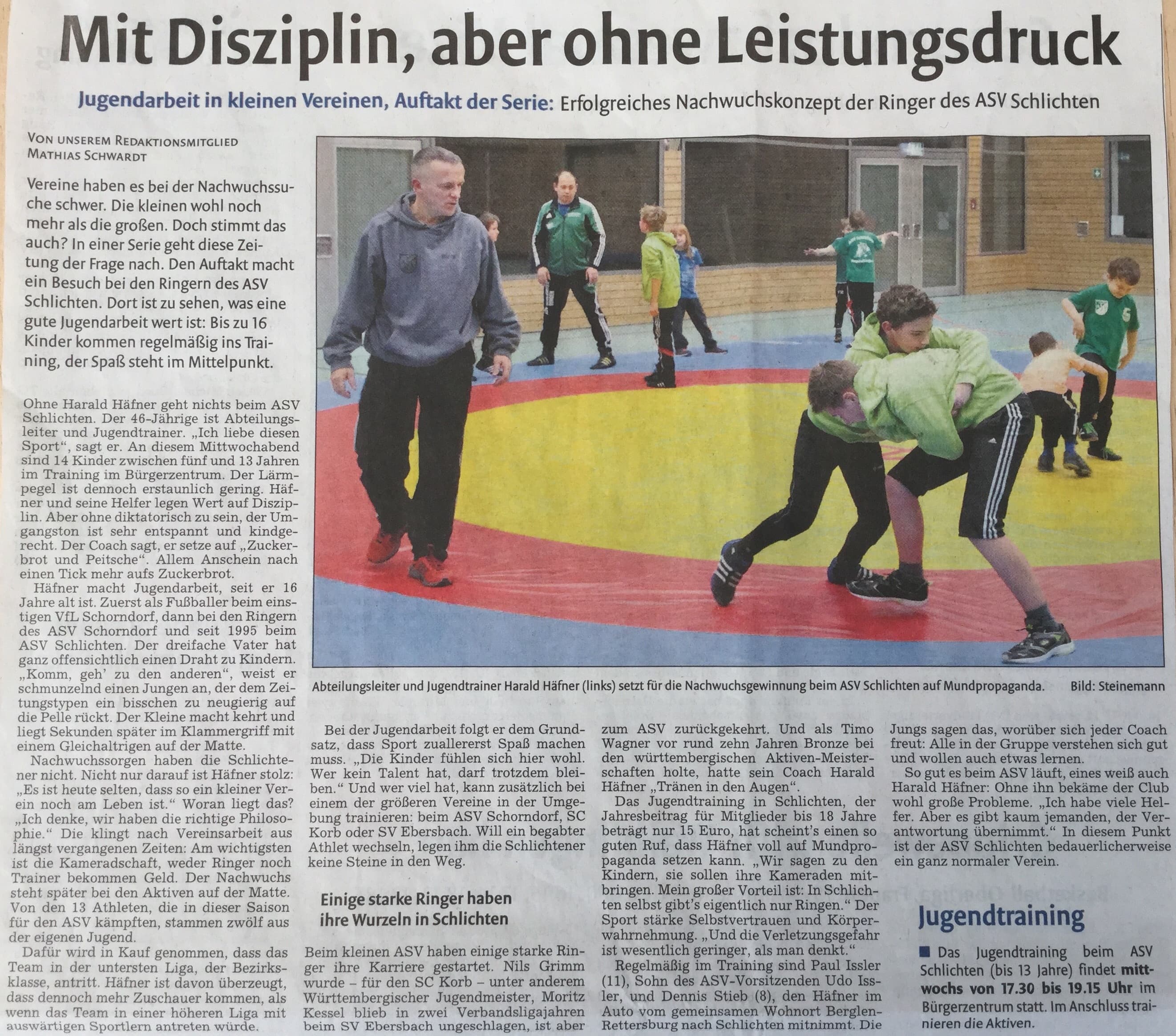 ZVW über ASV Schlichten-Ringen